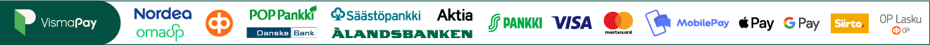 Visma Pay maksutavat - verkkopankit, Visa, Mastercard, MobilePay